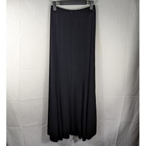 Alex Evenings Small Black Velvet Maxi Skirt Pull On Stretch Formal Party USA